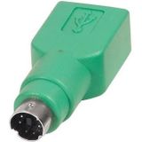 USB A Jack to mini DIN6 male Adapter (USB to PS/2)(Green)