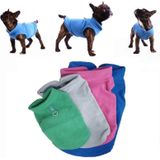 Winter Polar Flanel Pet Clothes Franse Bulldog jas mopshond kostuums jas voor honden voor puppy honden  maat: S (donkerblauw)