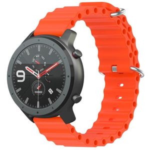 Voor Amazfit GTR 47 mm 22 mm Ocean Style siliconen effen kleur horlogeband