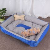 Dog Bone Pattern Big Soft Warm Kennel Pet Dog Cat Mat Blanket  with Blanket Size: XS  50×40×15cm (Light Grey)