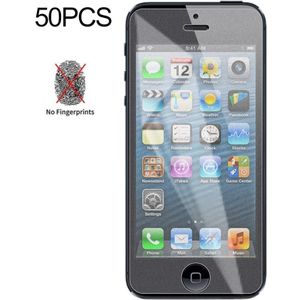50 PCS Non-Full Matte Frosted Tempered Glass Film for iPhone 5 / 5S / 5C