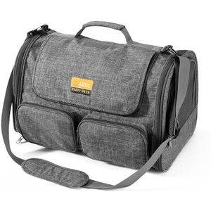 LDLC QS-062 Pet Breathable One-Shoulder Outing Carrying Bag For Medium & Large Cats(Gray)
