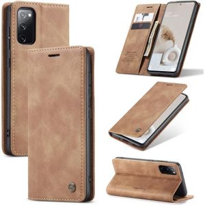 For Samsung Galaxy S20 FE CaseMe 013 Multifunctional Horizontal Flip Leather Case with Holder & Card Slot & Wallet(Brown)