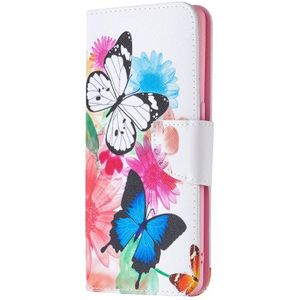 For OPPO Find X2 Neo Colored Drawing Pattern Horizontal Flip Leather Case with Holder & Card Slots & Wallet(Butterflies)