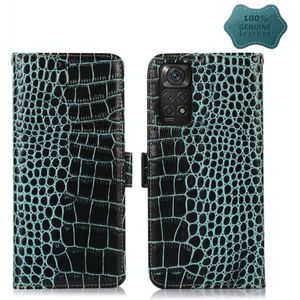 Voor Xiaomi Redmi Note 11 4G/11S 4G Globale Crocodile Top Layer Cowhide Lederen telefoonhoesje