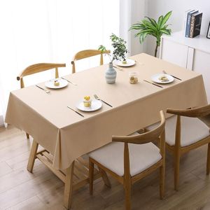 140x220cm  Solid Color PVC Waterproof Oil-Proof And Scald-Proof Disposable Tablecloth(Champagne)