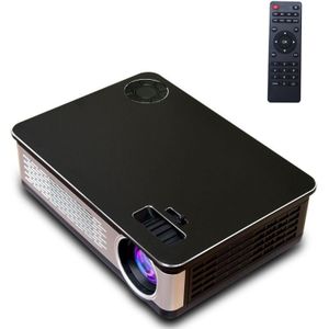 A76 5.8 inch Single LCD Display Panel 1280x768P Smart Projector with Remote Control  Android 6.0  Support AV / VGA / HDMI / USBX2 / SD Card /Audio (Black)