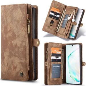 For Galaxy S20 Ultra CaseMe Detachable Multifunctional Horizontal Flip Leather Case  with Card Slot & Holder & Zipper Wallet & Photo Frame(Brown)