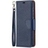 For Samsung Galaxy S30 Litchi Texture Pure Color Horizontal Flip Leather Case with Holder & Card Slots & Wallet & Lanyard(Dark Blue)