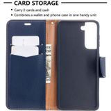 For Samsung Galaxy S30 Litchi Texture Pure Color Horizontal Flip Leather Case with Holder & Card Slots & Wallet & Lanyard(Dark Blue)