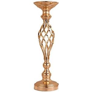 Gold Plated Wrought Iron Candlestick Window Wedding Props Decoration  Size:48cm