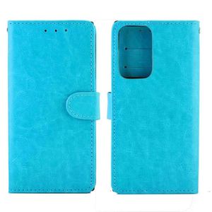 For Samsung Galaxy Note20 Ultra 5G Crazy Horse Texture Leather Horizontal Flip Protective Case with Holder & Card Slots & Wallet & Photo Frame(baby Blue)