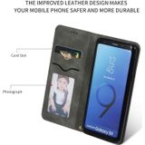 Retro Skin Feel Business Magnetic Horizontal Flip Leather Case for Samsung Galaxy S9(Dark Gray)