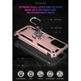 For Xiaomi Redmi Note 10 Pro Shockproof TPU + PC Protective Case with 360 Degree Rotating Holder(Rose Gold)