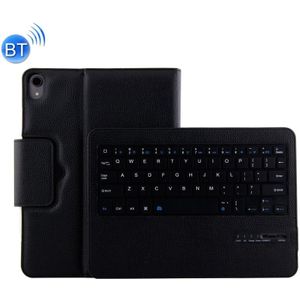 IP011 Detachable Bluetooth 3.0 ABS Keyboard + Litchi Texture Leather Case for iPad Pro 11 inch (2018)  with Sleep Function (Black)