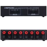 B822 Passive Speaker Switch 2 Channel Power Amplifier Audio Switch Loudspeaker  2 Input and 2 Output (Black)