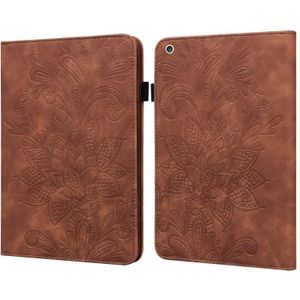 Lace Flower Embossing Pattern Horizontal Flip Leather Case with Holder & Card Slots & Wallet & Photo Frame & Sleep / Wake-up Function For iPad mini  2019 / 4 / 3 / 2 / 1(Brown)