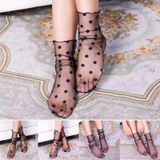 3 Pairs Lace Socks Fishnet Embroidered High Fish Women Net Socks Ankle Short Socks Ruffle Sexy(Snowflake)