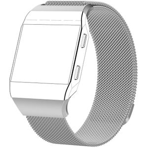 For FITBIT Ionic Milanese Watch Strap SIZE : 20.6X2.2cm(Silver)