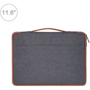 11.6 inch Fashion Casual Polyester + Nylon Laptop Handbag Briefcase Notebook Cover Case  For Macbook  Samsung  Lenovo  Xiaomi  Sony  DELL  CHUWI  ASUS  HP(Grey)