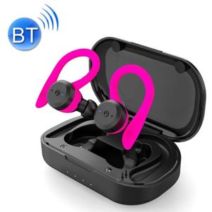 BE1032 Ear-mounted Waterproof Sports TWS Wireless Bluetooth Earphone(Rose Red)
