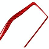 2 in 1 Car Carbon Fiber Multimedia Navigation Button Frame Decorative Sticker for Nissan 370Z / Z34 2009-  Left and Right Drive Universal (Red)