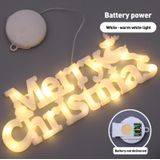 Merry Christmas Letters Modellering Lights (White Shell Dry Battery)