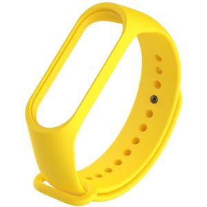 Bracelet Watch Silicone Rubber Wristband Wrist Band Strap Replacement for Xiaomi Mi Band 3(Yellow)
