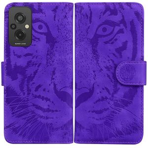 Voor Xiaomi Redmi 11 Prime 4G Tiger Embossing patroon lederen telefoonhoes