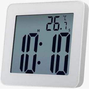 Waterproof Wall Clock LCD Bathroom Clock Kitchen Electronic Alarm Clock