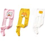 Cartoon Cute Baby Girls Soft Cotton Tight Pantyhose  Size:M(Yellow)