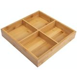 Hot Pot Bamboo Plate Compartmental Platter Vegetable Wood Tray Set Medium Four Grid Bamboo Plate