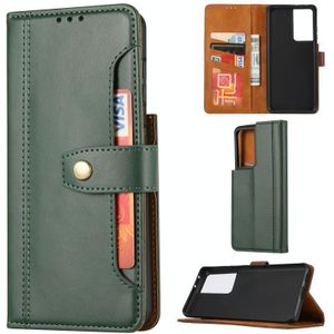 For Samsung Galaxy S30 Ultra Calf Texture Double Fold Clasp Horizontal Flip Leather Case with Photo Frame & Holder & Card Slots & Wallet(Green)