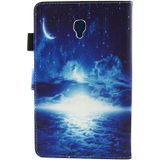For Galaxy Tab A 8.0  / T380 & T385 Night Sky Pattern Horizontal Flip Leather Case with Holder & Card Slots