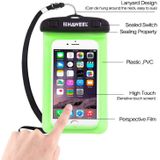 HAWEEL Transparent Universal Waterproof Bag with Lanyard for iPhone  Galaxy  Huawei  Xiaomi  LG  HTC and Other Smart Phones(Green)