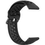 22mm Universal Sport Silicone Replacement Wrist Strap(Black)