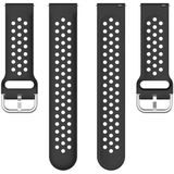 22mm Universal Sport Silicone Replacement Wrist Strap(Black)