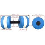 1 Pair Water Floating Dumbbell EVA Foam Swimming Pool Exercise Adjustable Dumbbell(Blue White)