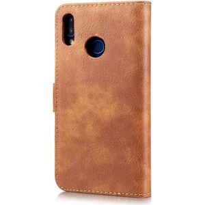 Crazy Horse Texture Flip Detachable Magnetic Leather Case for Huawei P20 Lite  with Holder & Card Slots & Wallet(Brown)
