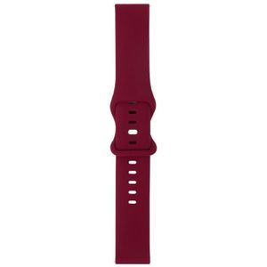 For Amazfit GTS / GTS 2 8-buckle Silicone Replacement Strap Watchband(Wine Red)