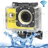 H16 1080P Portable WiFi Waterproof Sport Camera  2.0 inch Screen  Generalplus 4248  170 A+ Degrees Wide Angle Lens  Support TF Card(Yellow)