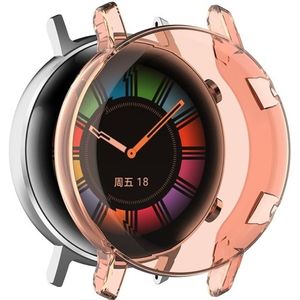 For Huawei Watch GT2 42mm Full Coverage Watch Protective Case with Screen(Transparent Pink)
