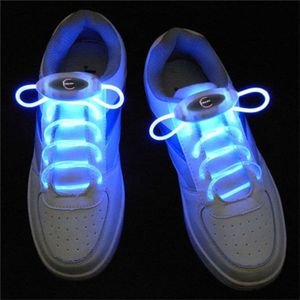 YWXLight 1 Pair 2W 80cm Glow Shoelaces LED Sport Shoe Laces Glow Stick Flashing Neon Luminous (Blue Light)