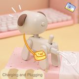 Oplaadbare DIY Cartoon Nachtlampje Desktop Ornament Mini Tafellamp (Puppy Geel)