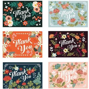 4 PCS Christmas Gift Greeting Card Holiday Greeting Message Card(Thank You Greeting Card (A Set of 6))