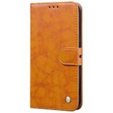 Business Style Oil Wax Texture Horizontal Flip Leather Case with Holder & Card Slots & Wallet For iPhone 12 mini(Yellow)