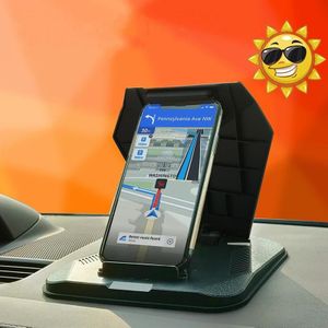 Auto zonnescherm anti-reflecterende telefoontablethouder compatibel met vouwscherm telefoons