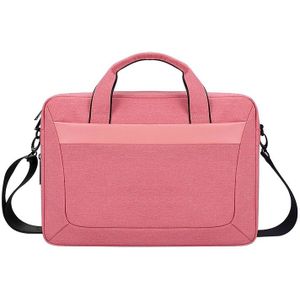 DJ06 Oxford Cloth Waterproof Wear-resistant Portable Expandable Laptop Bag for 15.6 inch Laptops  with Detachable Shoulder Strap(Pink)