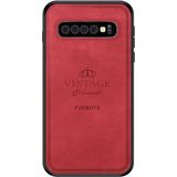 PINWUYO Shockproof Waterproof Full Coverage PC + TPU + Skin Protective Case for Galaxy S10 Plus(Red)