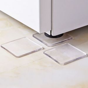 4 PCS Transparent Washing Machine Silicone Pad Anti Vibration Non-Slip Mat Shock Absorbing Pad(70x70mm)